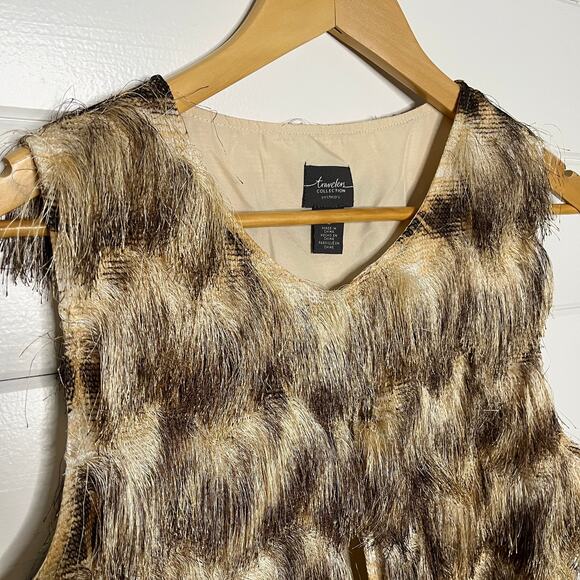 Chico's Travelers Fringe Sweater Vest Fuzzy Western Boho Festival 0 Small - Picture 3 of 6